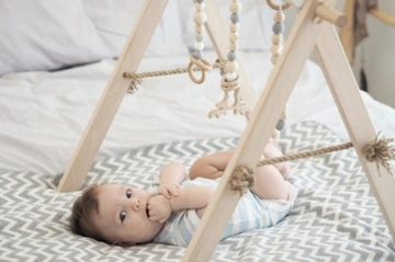 Детское одеяло Zaffiro Cotton для коляски - бело-серый зигзаг