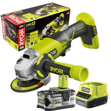 RYOBI Аккумуляторная УГЛОВАЯ ШЛИФОВАЛЬНАЯ МАШИНА R18AG ONE+ 18 В + 5 Ач