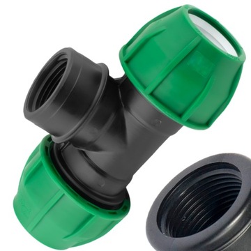 Trójnik ŁĄCZNIK ZŁĄCZKA SKRĘCANY do łączenia RURY WĘŻA PE Fi25 25x3/4x25 GW