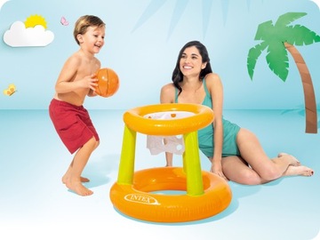 НАДУВНОЙ БАСКЕТБОЛ ДЛЯ БАССЕЙНА + МЯЧ INTEX 58504