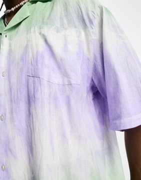 EXCOLLUSION Kolorowa koszula plażowa z efektem tie-dye XL