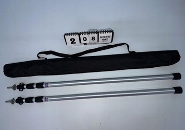 2x SŁUPEK TELESKOPOWY PAŁĄKI DO NAMIOTU STELAŻ 90-230CM