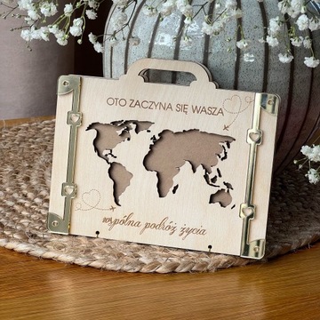 свадебная открытка ЧЕМОДАН на деньги свадебный подарок