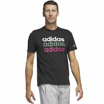 ADIDAS T-SHIRT MĘSKA KOSZULKA CZARNA BAWEŁNA