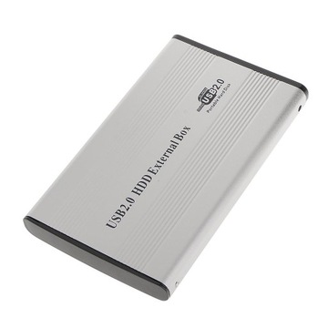 2,5-дюймовый алюминиевый корпус для жесткого диска IDE USB2.0, серый