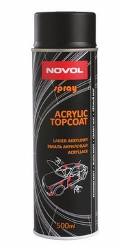 Novol Topcoat Lakier Akrylowy CZARNA MAT Spray