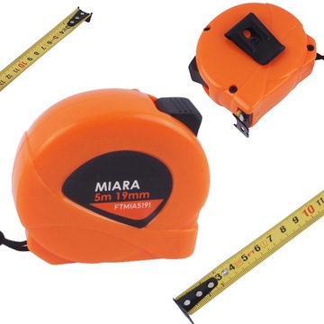 MIARA ZWIJANA 5m 19mm FASTER TOOLS MIARKA METRÓWKA Z BLOKADĄ