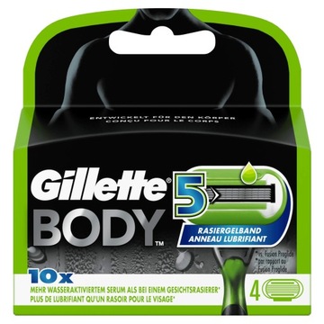 Gillette Body5 - 4 WYMIENNE OSTRZA