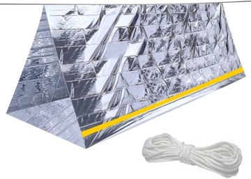 SPIWÓR NAMIOT KOC TERMICZNY RATUNKOWY SREBRNY 250x150cm
