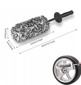 ЩЕТКА ДЛЯ МОЙКИ ОБОДОВ ИЗ МИКРОФИБРЫ, СЕРАЯ, 40 СМ