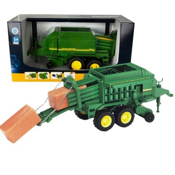 BRUDER 02017 Prasa do słomy przyczepa JOHN DEERE