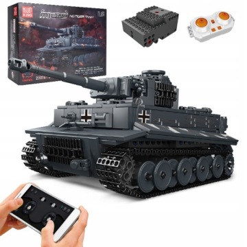 CZOŁG TIGER 20014 Z KLOCKÓW ZDALNIE STEROWANY R/C 800 elementów MOULD KING