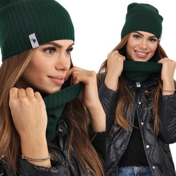 CZAPKA SMERFETKA BEANIE LEKKA DAMSKA KOBIECA POLSKA BUTLKOWA ZIELONA 2427