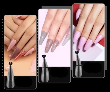 ВЕРХНИЕ МОЛДЫ ДВОЙНАЯ ПОЛИСИСТЕМА 120ШТ С ВЫПУСКНЫМИ НАСАДКАМИ АКРИЛОВЫЙ ГЕЛЬ МИНДАЛЬ №8