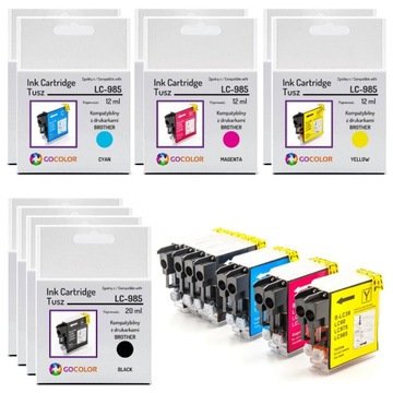 100% NEW 10x tusz do BROTHER LC-985 do drukarki DCP-J125