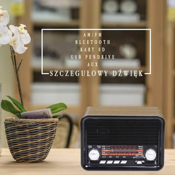 РАДИО РЕТРО USB BLUETOOTH ФУНКЦИОНАЛЬНЫЙ ПРИВОД SD-КАРТА FM AUX