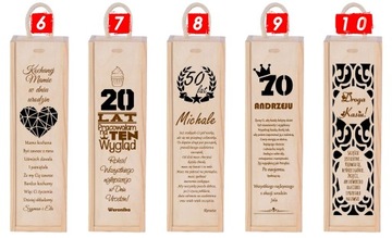 Винная коробка ПОДАРОК ​​НА ДЕНЬ РОЖДЕНИЯ 18 20 30 40 50