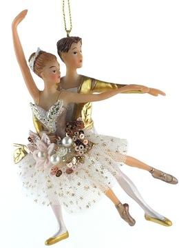BOMBKI CHOINKOWE BALERINA BALETNICA PARA BALET 16 cm