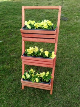ДЕРЕВЯННАЯ ПОДСТАВКА ДЛЯ ЦВЕТОВ ПОДСТАВКА ЛЕСТНИЦА ДЛЯ ТЕРРАСЫ САД TIK
