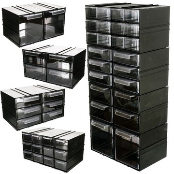 ORGANIZERY NA ŚRUBKI SZAFKA 24 szuf. ZESTAW KONGER