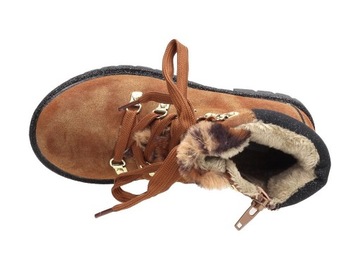 КОРИЧНЕВЫЕ ТРАПЕРЫ GC37/19 ПЕРЕХОДНЫЕ С МЕХОМ 32