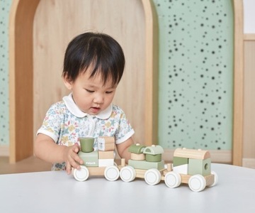 VIGA POLAR B ДЕРЕВЯННЫЙ ПОДНОС С БЛОКАМИ ЗЕЛЕНЫЙ 44231