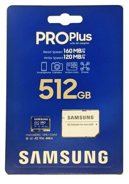 Samsung 512 ГБ microSDXC PRO Plus 160 МБ/с (2021 г.)