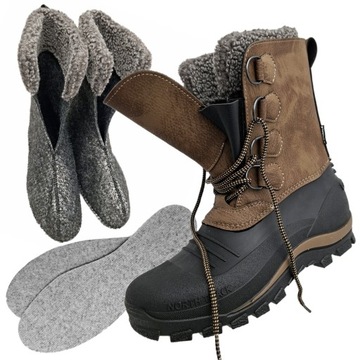 ŚNIEGOWCE BUTY OCIEPLANE LEKKIE CIEPŁE WŁOSKIE SPIRALE YETI UNISEX 42