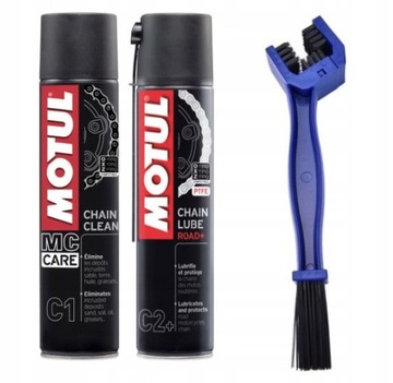 Zestaw czyszczenia łańcucha MOTUL C1 C2+ szczotka