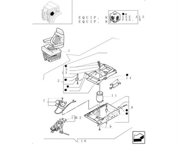 Zestaw naprawczy fotela New Holland CASE 82848105