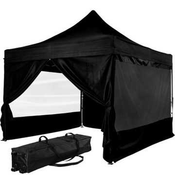 INSTENT PRO Namiot ogrodowy 3 x 3 m, czarny + 4 boki