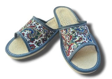 Тапочки женские кожаные ребята размером 38 размеров łowickie 36-41