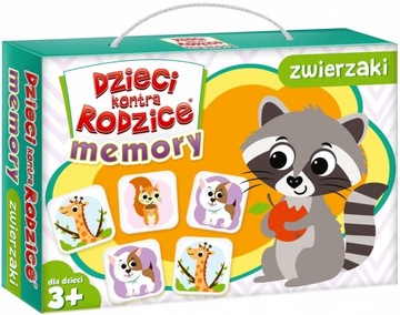 GRA DZIECI KONTRA RODZICE Memory zwierzaki