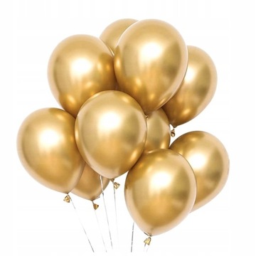 BALONY ZŁOTE LŚNIĄCE GLOSSY SYLWESTER URODZINY x50