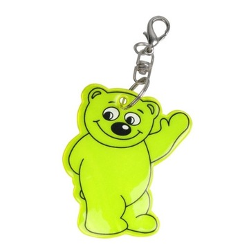 BRELOK ODBLASKOWY zawieszka żółty MIŚ Beary
