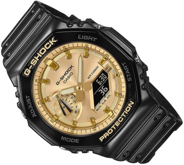SPORTOWY ZEGAREK MŁODZIEŻOWY CASIO G-SHOCK GA-2100GB CARBON WR200 BOX 45mm