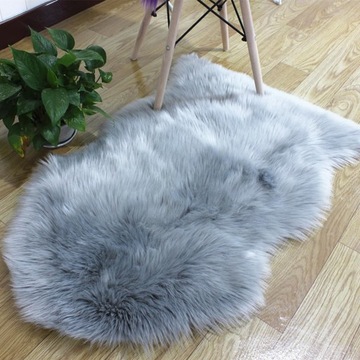 Ковер из искусственной овчины, пушистый мех, мягкий коврик для гостиной, 90 см