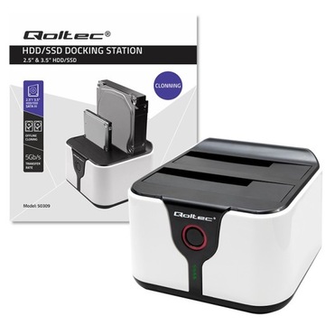 Док-станция Qoltec для 2,5-дюймовых 3,5-дюймовых жестких дисков SSD | САТА III
