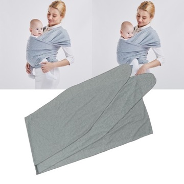 Baby Wrap Original Light Grey Stretchy Lightweight Hands Free Baby Wrap for
