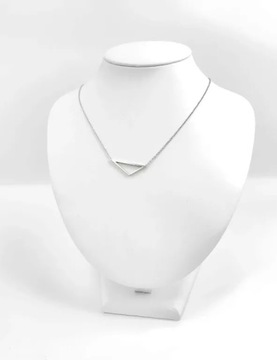 DELIKATNY SREBRNY NASZYJNIK STAL NIERDZEWNA/ G. 2,28/DŁ.53 CM