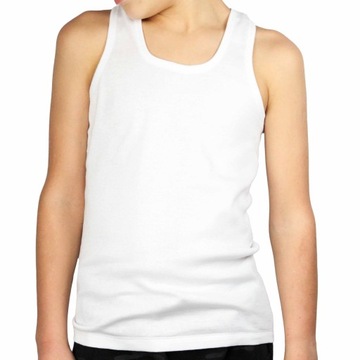 PODKOSZULKA KOSZULKA NA RAMIĄCZKACH BIAŁA 122-128