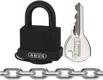 ABUS KŁÓDKA MARINE 717/45 ZEWNĘTRZNA + ŁAŃCUCH 1M