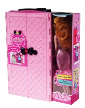 ШКАФ ДЛЯ ОДЕЖДЫ + КУКЛА АЛИСА 29 см