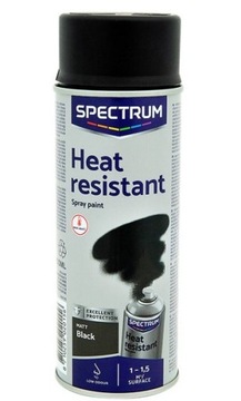 FARBA ŻAROODPORNA CZARNA MAT W SPRAYU 800 °C