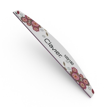 Пилки-лодочки CLAVIER Flowers – Профессиональные, двусторонние, зернистость 100/180