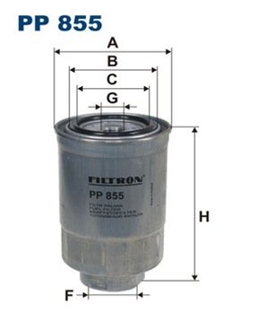 FILTRON FILTR PALIVA PP855 MAZDA 3 5 6 2.0 2.2 D