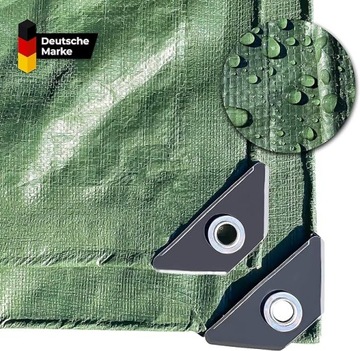 Plandeka okryciowa klasy premium, 150 g/m2, 3 x 4 m zielona