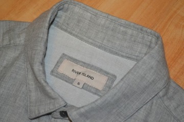 RIVER ISLAND — СЕРАЯ РУБАШКА — РАЗМЕР. S-J НОВЫЙ