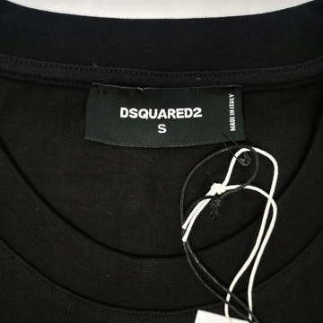 Koszulka męska t-shirt DSQUARED2 100% bawełna czarna XXL