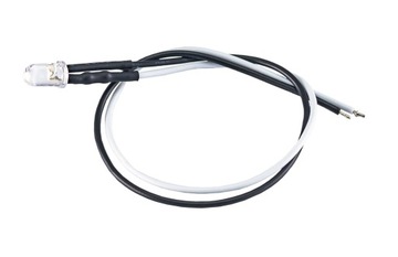 LED 5mm 12V BIAŁA CLEAR z przewodem 20cm 1szt.